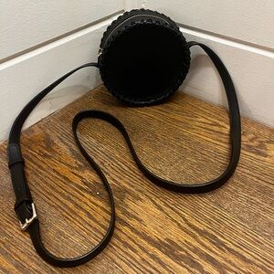 Elegant Barneys New York Canteen bag in black leather